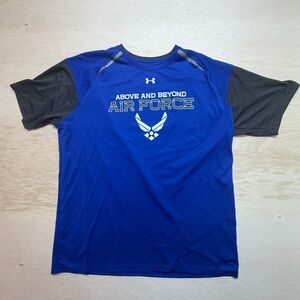 Under Armour HeatGear Charged US Air Force Falcons Blue Loose Fit T-Shirt 2XL